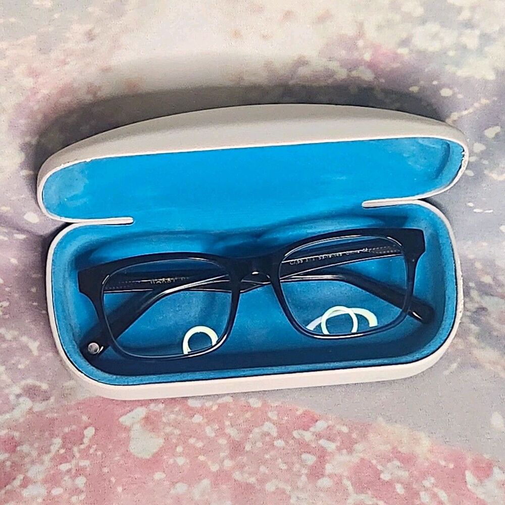 Warby Parker CASS 313 Dark Blue Full Rim Eyeglass Frames 53-19-145
